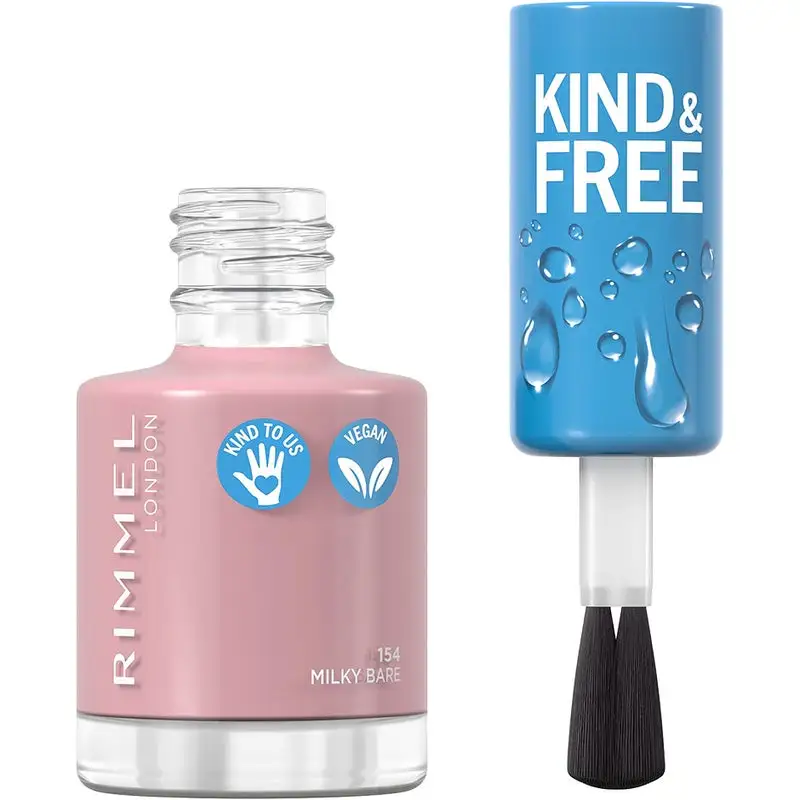 Rimmel London Kind & Free Clean Nail Polish 154 Pastel Pink 3 Rimmel London Kind & Free Clean Nail Polish 154 Pastel Pink