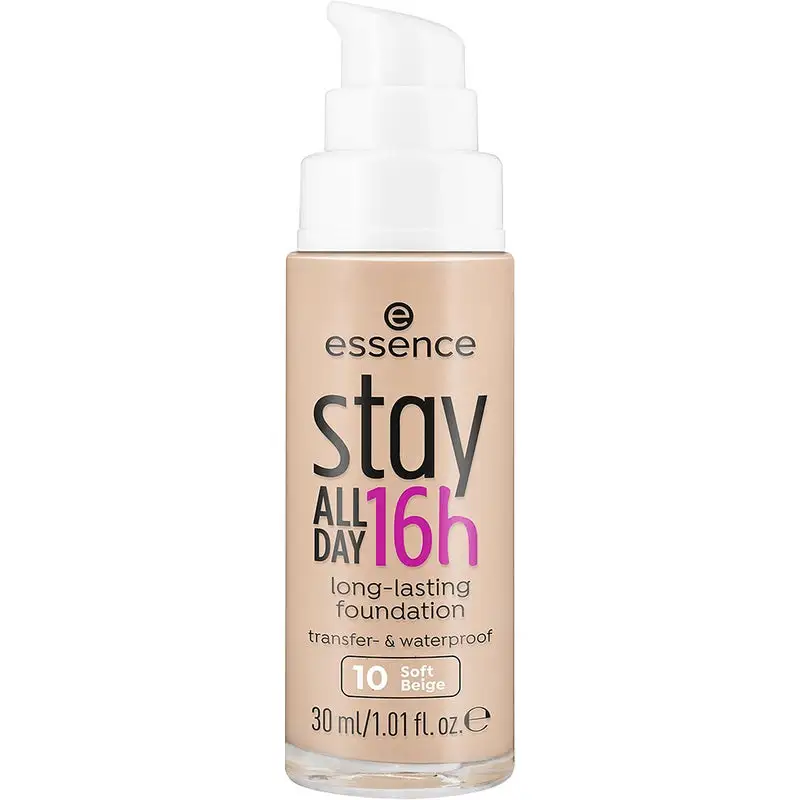 Essence Stay All Day Long-Lasting Foundation 10 Soft Beige 3 Essence Stay All Day Long-Lasting Foundation 10 Soft Beige