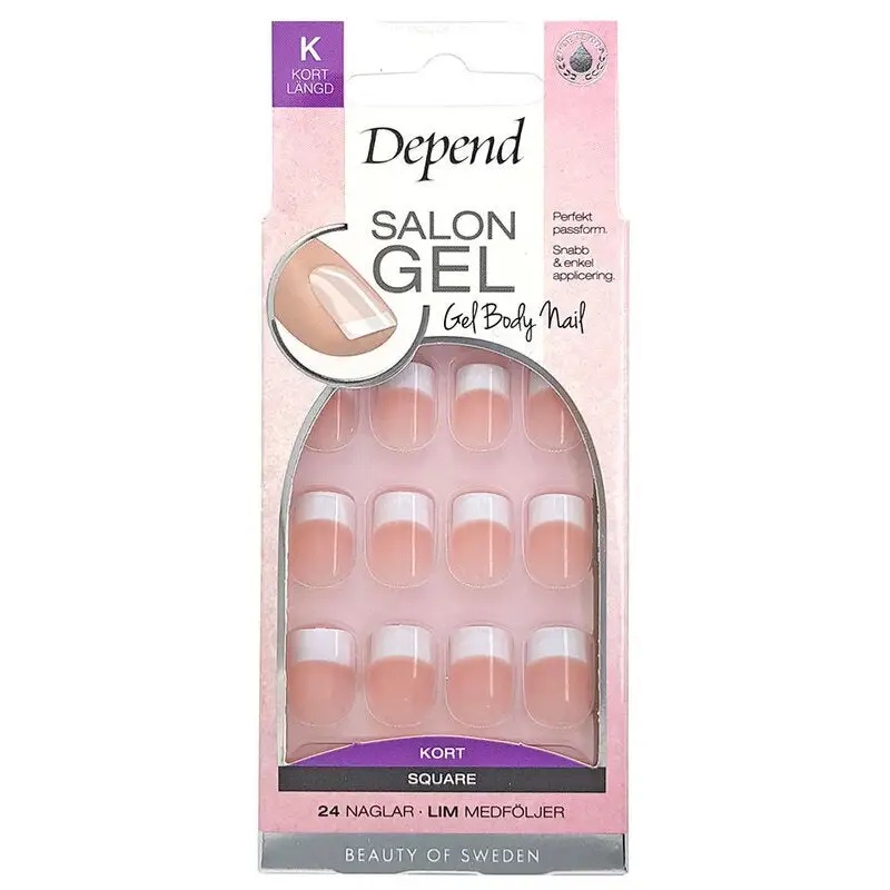 Depend Salon Gel Rosa Square Kort 3 Depend Salon Gel Rosa Square Kort