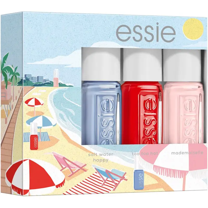 Essie Summer Mini Trio Kit 1 Seaside Dinner Too Too Hot 15 Ml 3 Essie Summer Mini Trio Kit 1 Seaside Dinner Too Too Hot 15 Ml