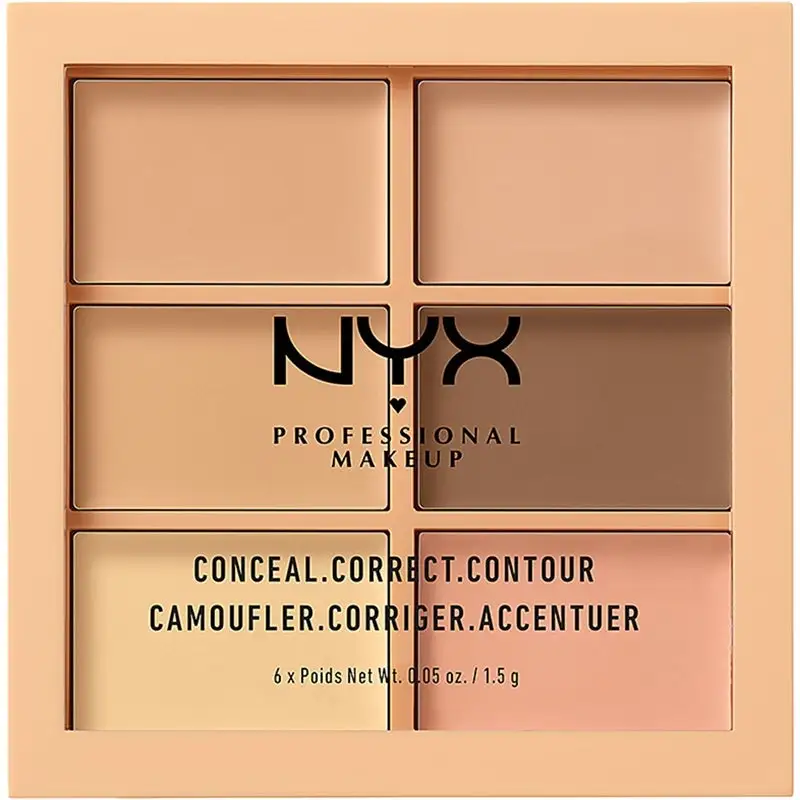 NYX Professional Makeup Conceal, Correct, Contour Palette 3CP01 Light 4 NYX Professional Makeup Conceal, Correct, Contour Palette 3CP01 Light - Bilde 2